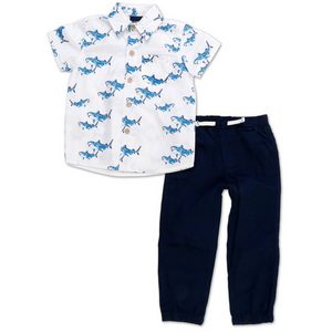 Quad Seven Boys 3-Piece Pant Set with Woven Shirt and Tee Toddler & Little Boys 