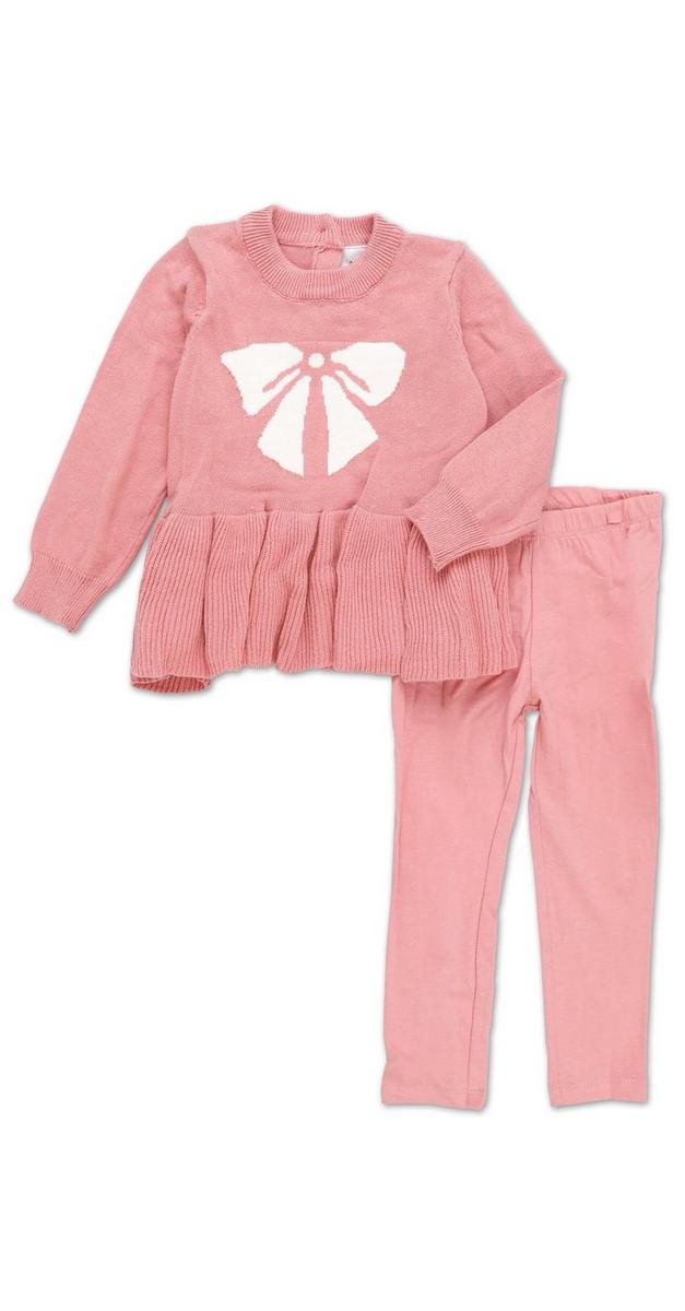 Toddler Girls 3 Pc Leggings Set - Pink | Burkes Outlet