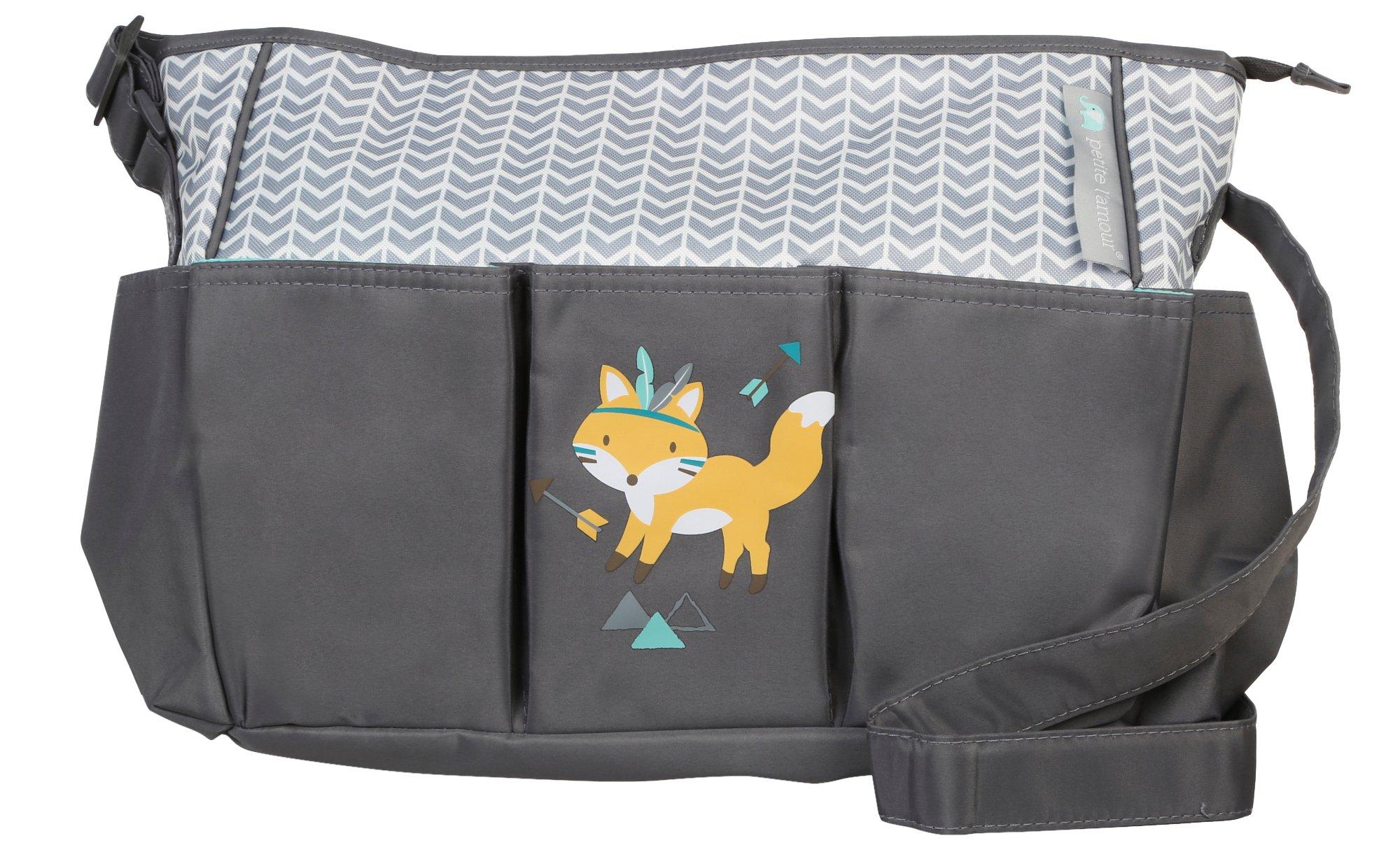 gray fox diaper bag