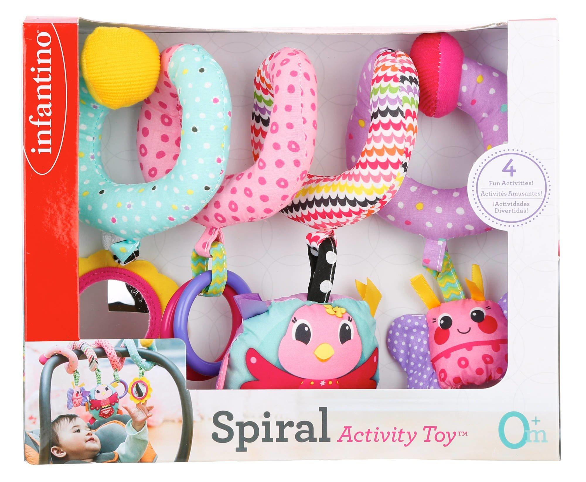 infantino spiral activity toy pink