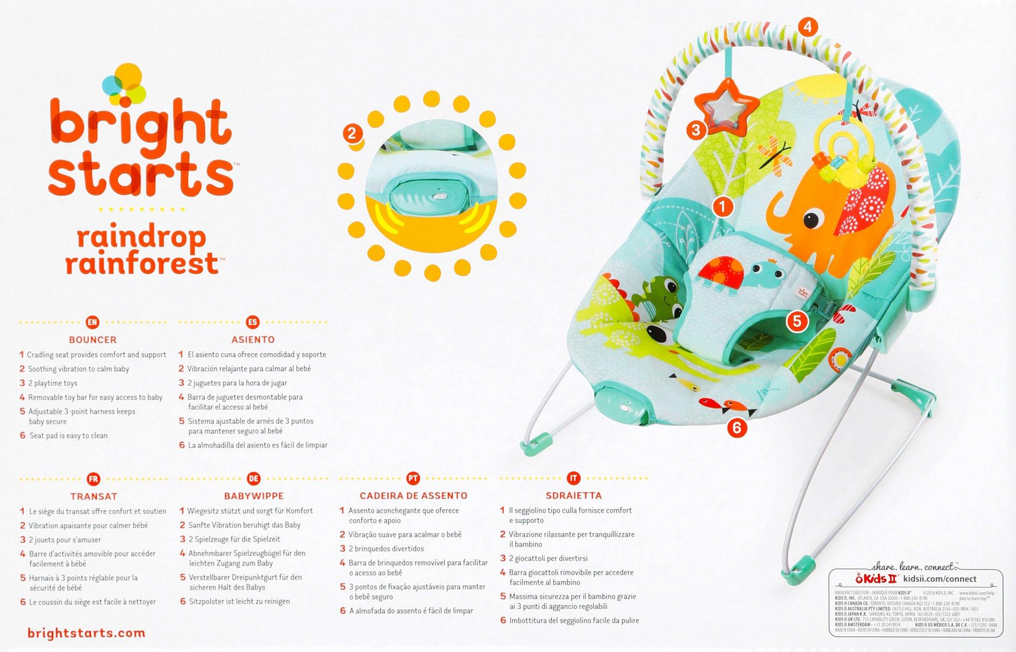 bright starts raindrop rainforest bouncer