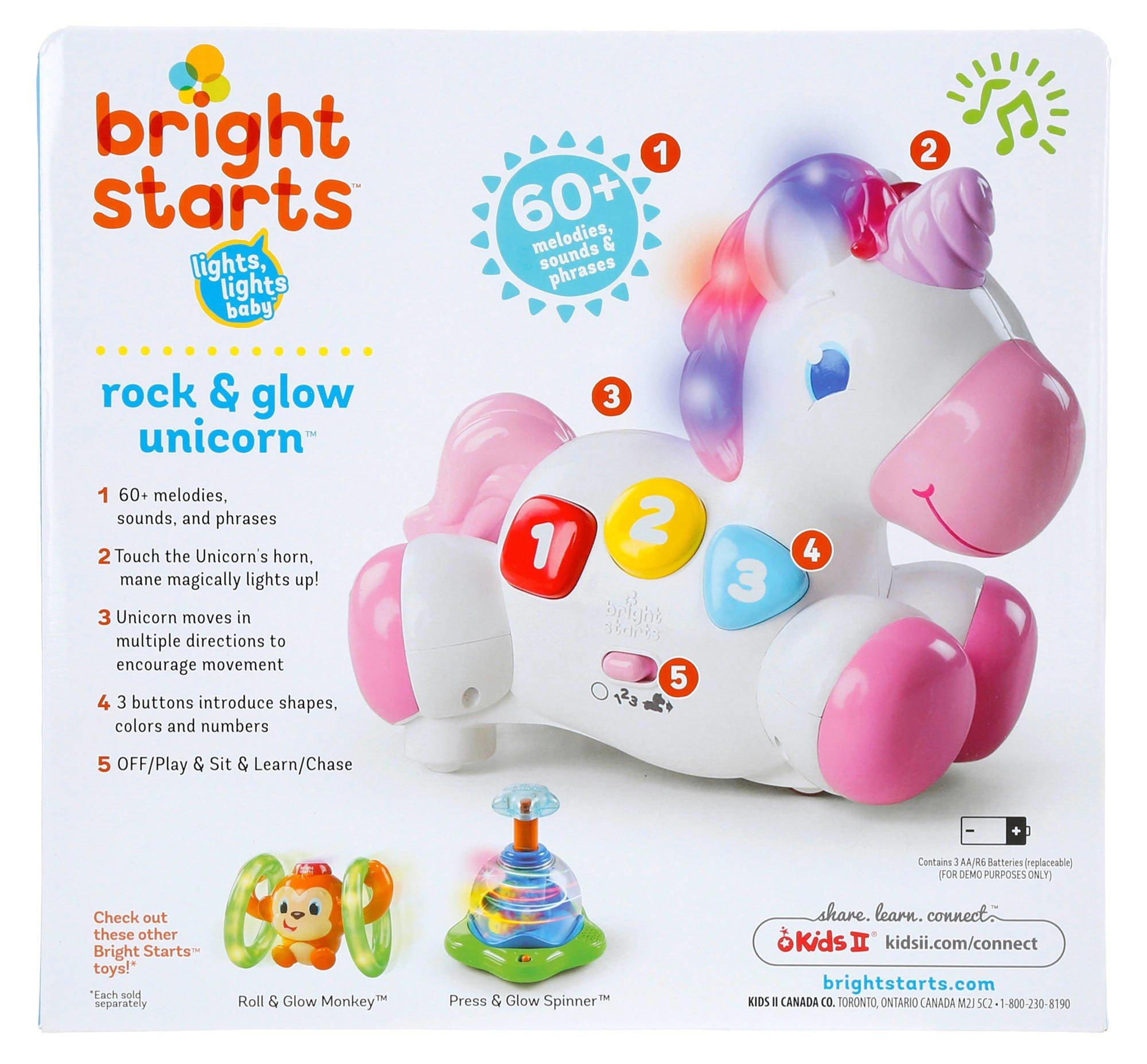 bright starts rock n glow unicorn