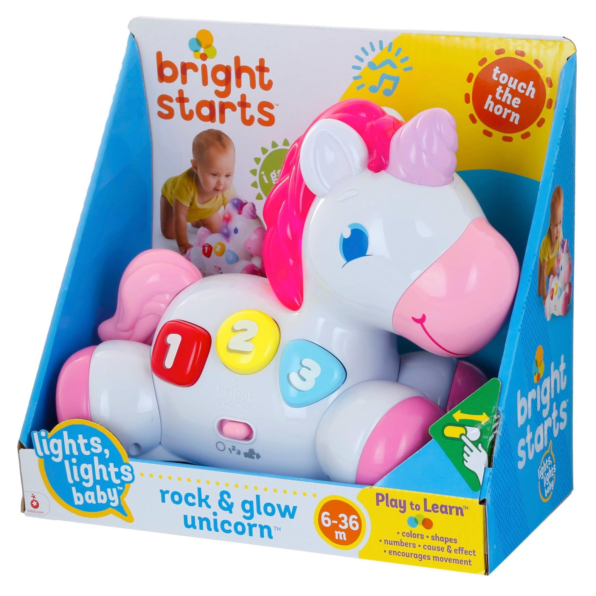 bright starts rock & glow unicorn toy