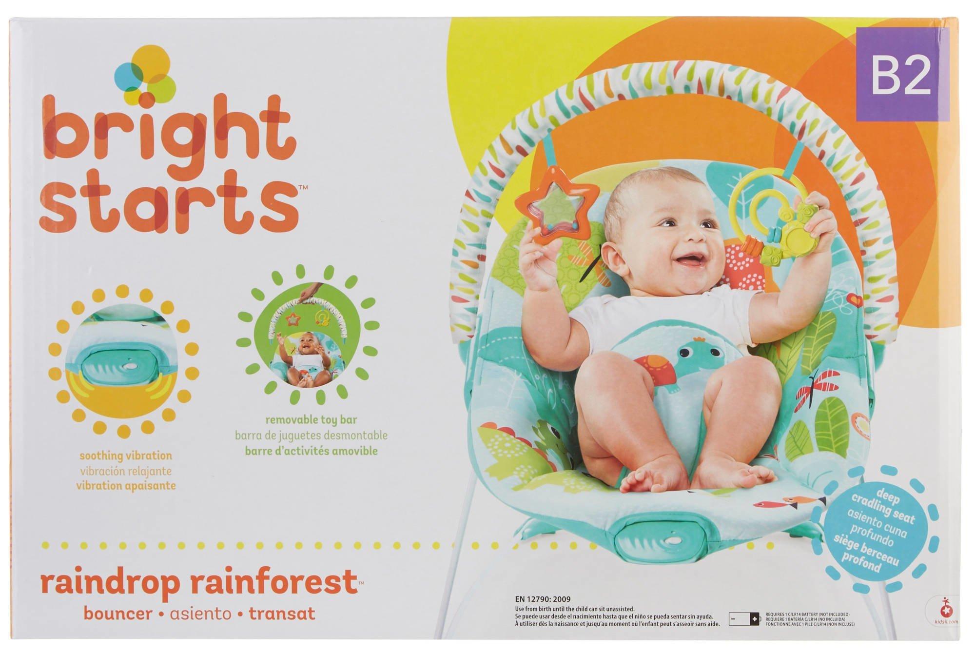 bright starts raindrop rainforest bouncer