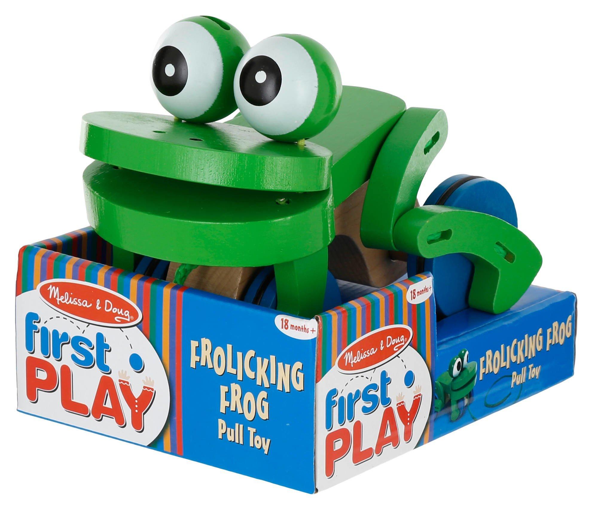 frolicking frog pull toy