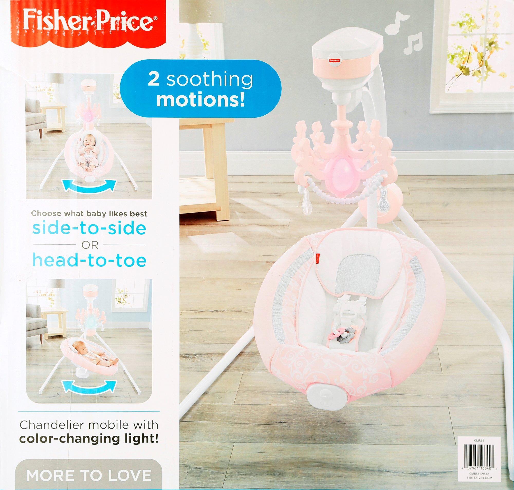 Fisher price pearl chandelier cradle deals n swing