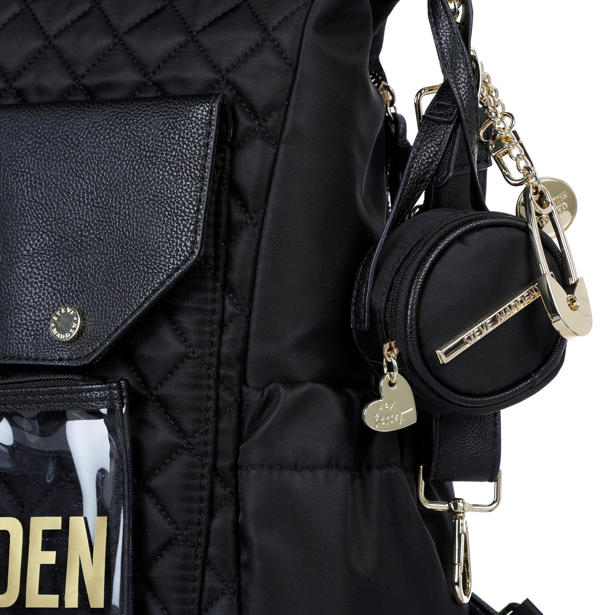 steve madden black diaper bag