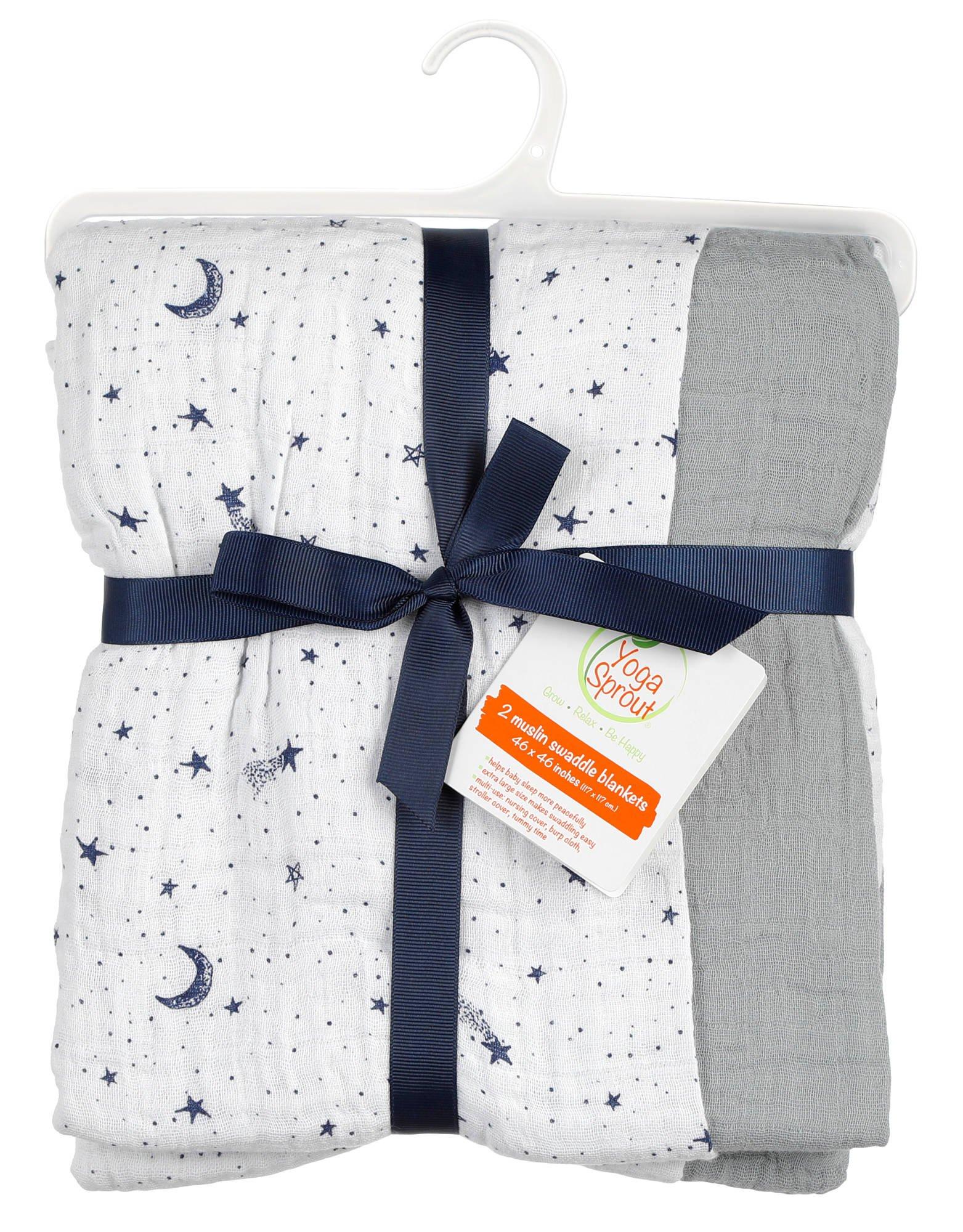 moon and stars swaddle