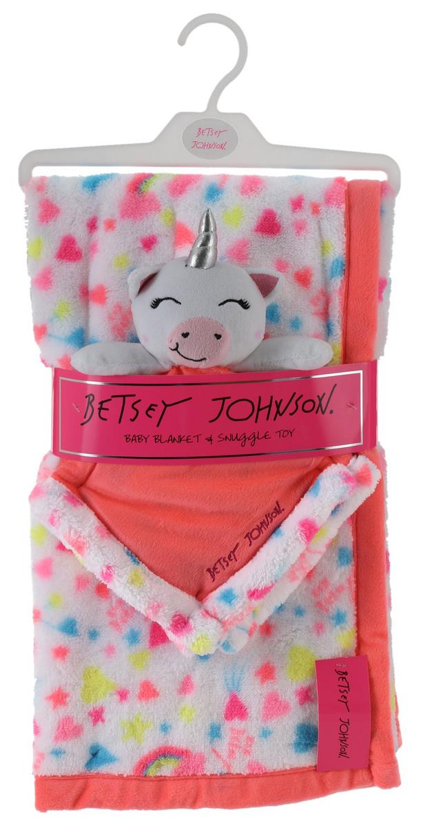 2 Pc Unicorn Snuggle Toy & Baby Blanket Set - White | Burkes Outlet