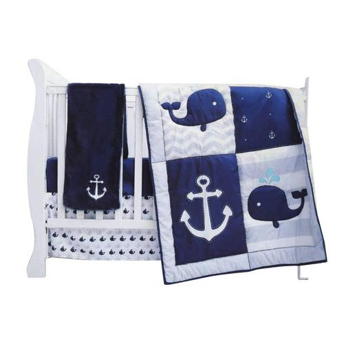 Boys Whale 4 Pc Crib Bedding Set Navy Burkes Outlet