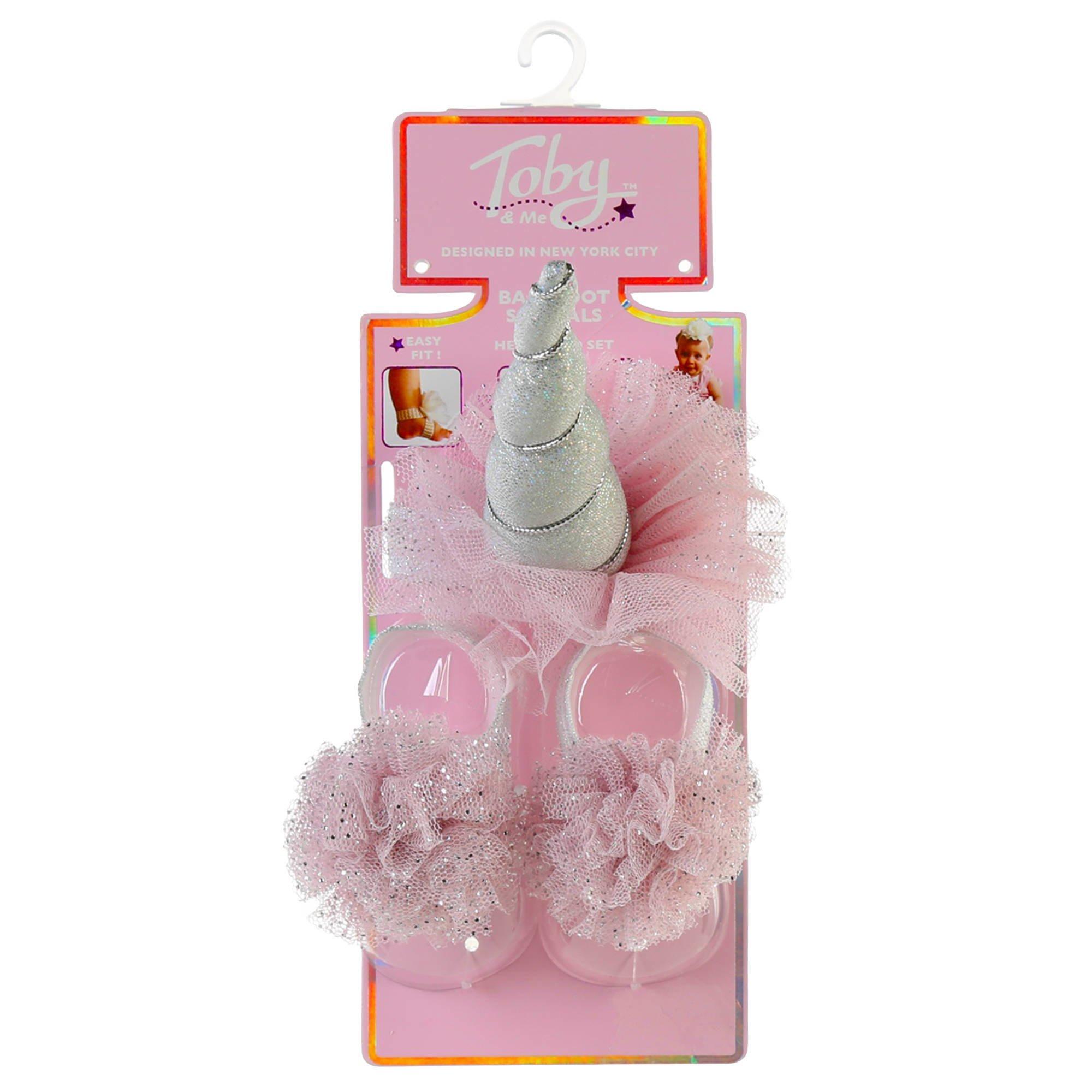 baby barefoot sandals and headband