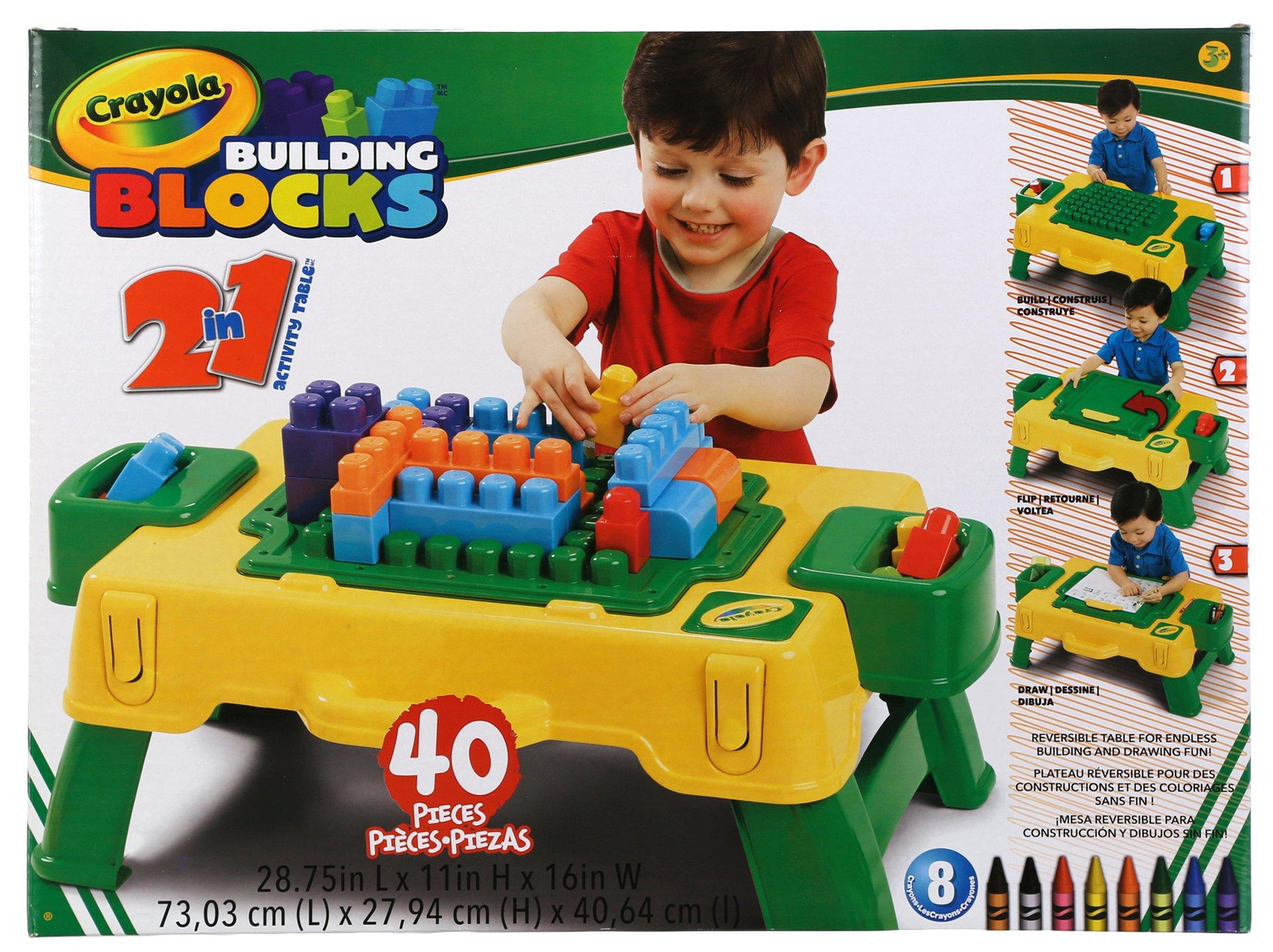 crayola building blocks 2 in 1 activity table