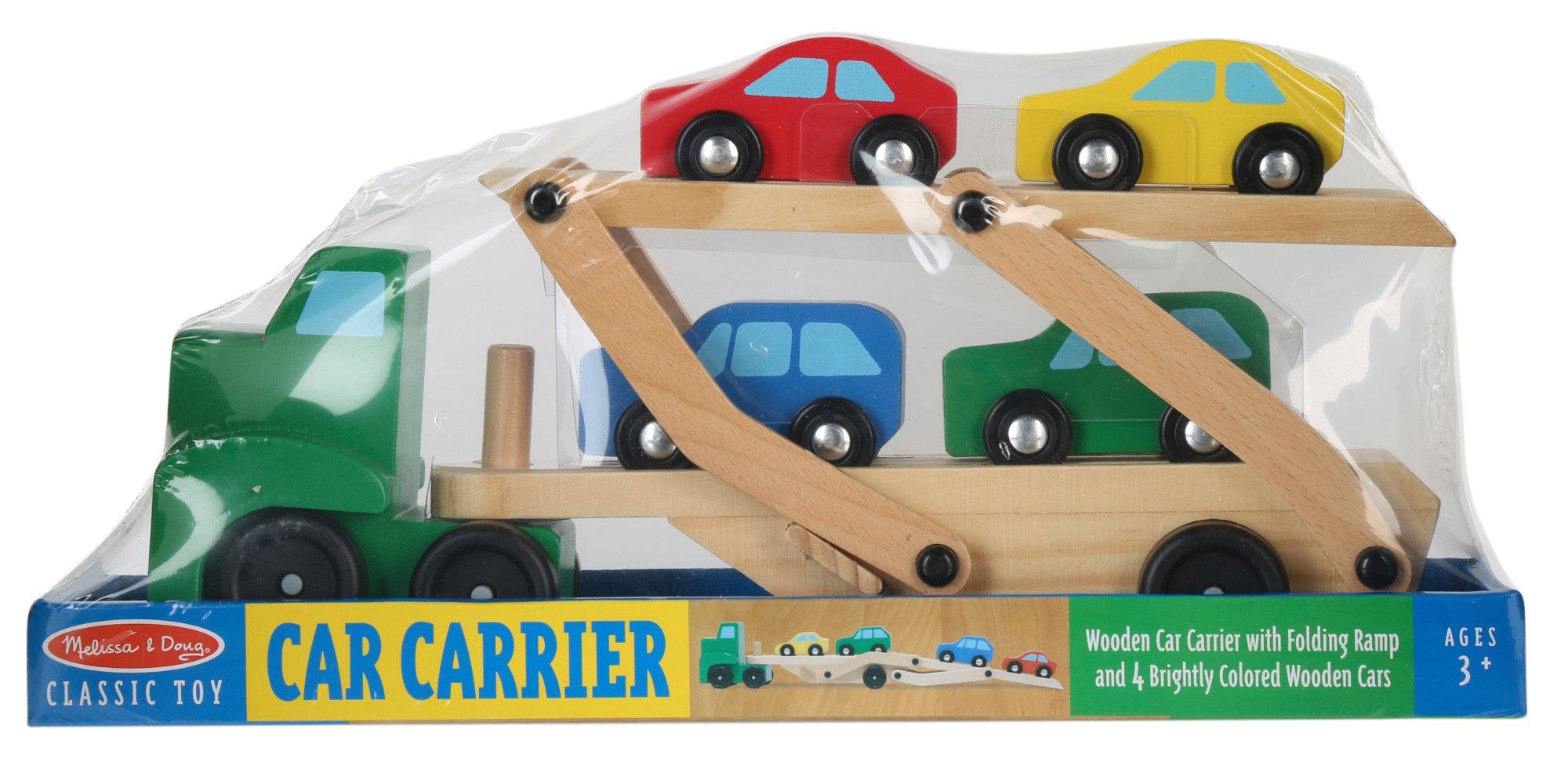 melissa and doug semi truck car carrier