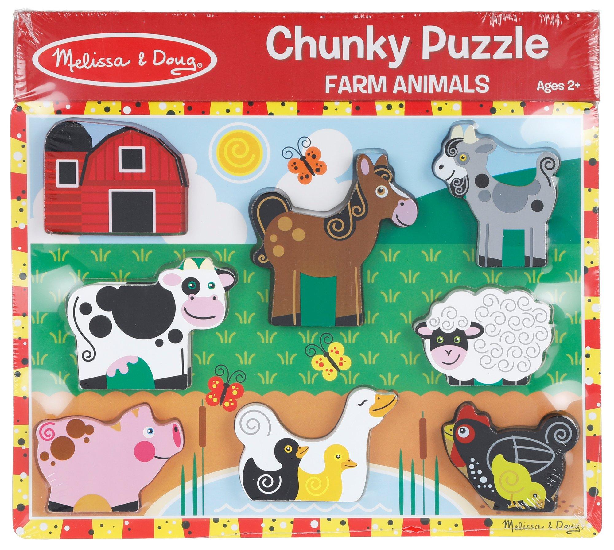 melissa and doug chunky puzzle farm animals