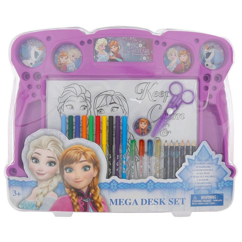 Frozen 36 Pc Mega Desk Set Purple Burkes Outlet