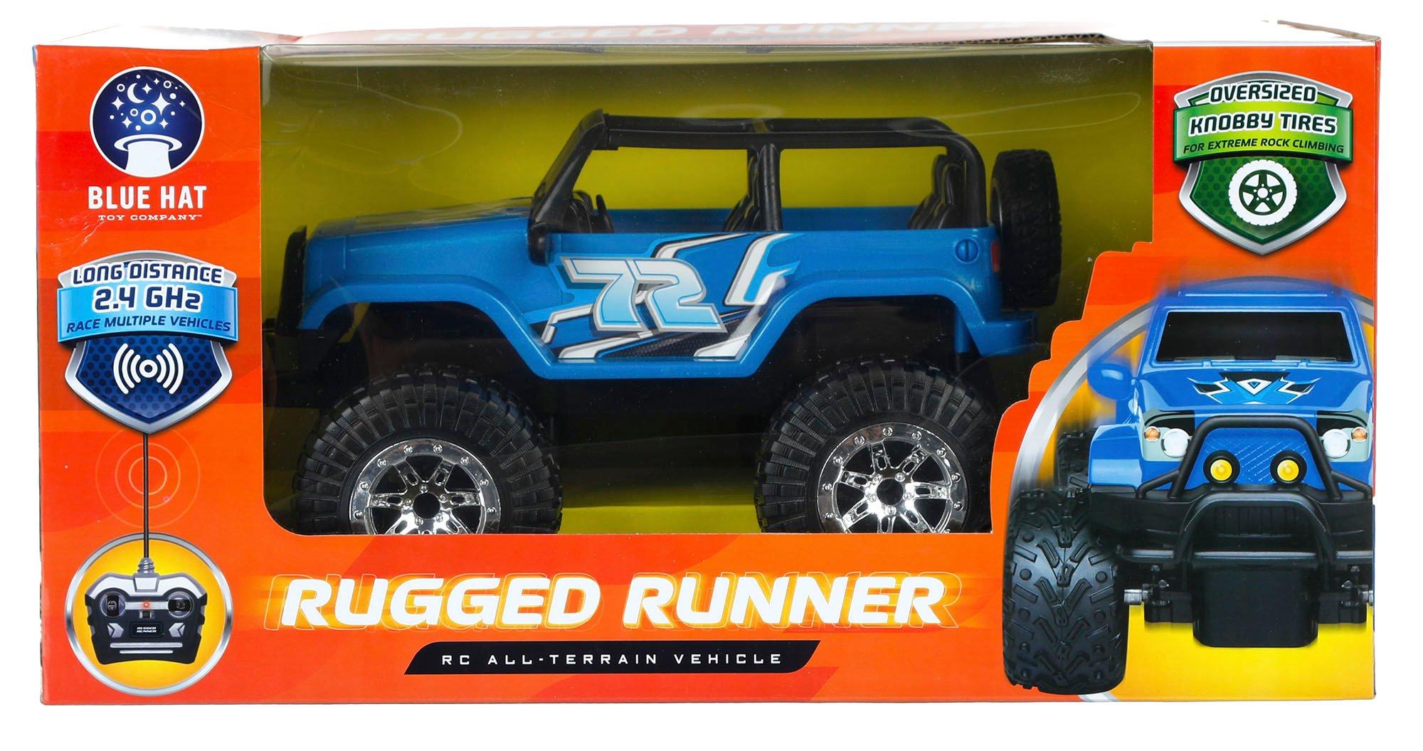 blue remote control jeep