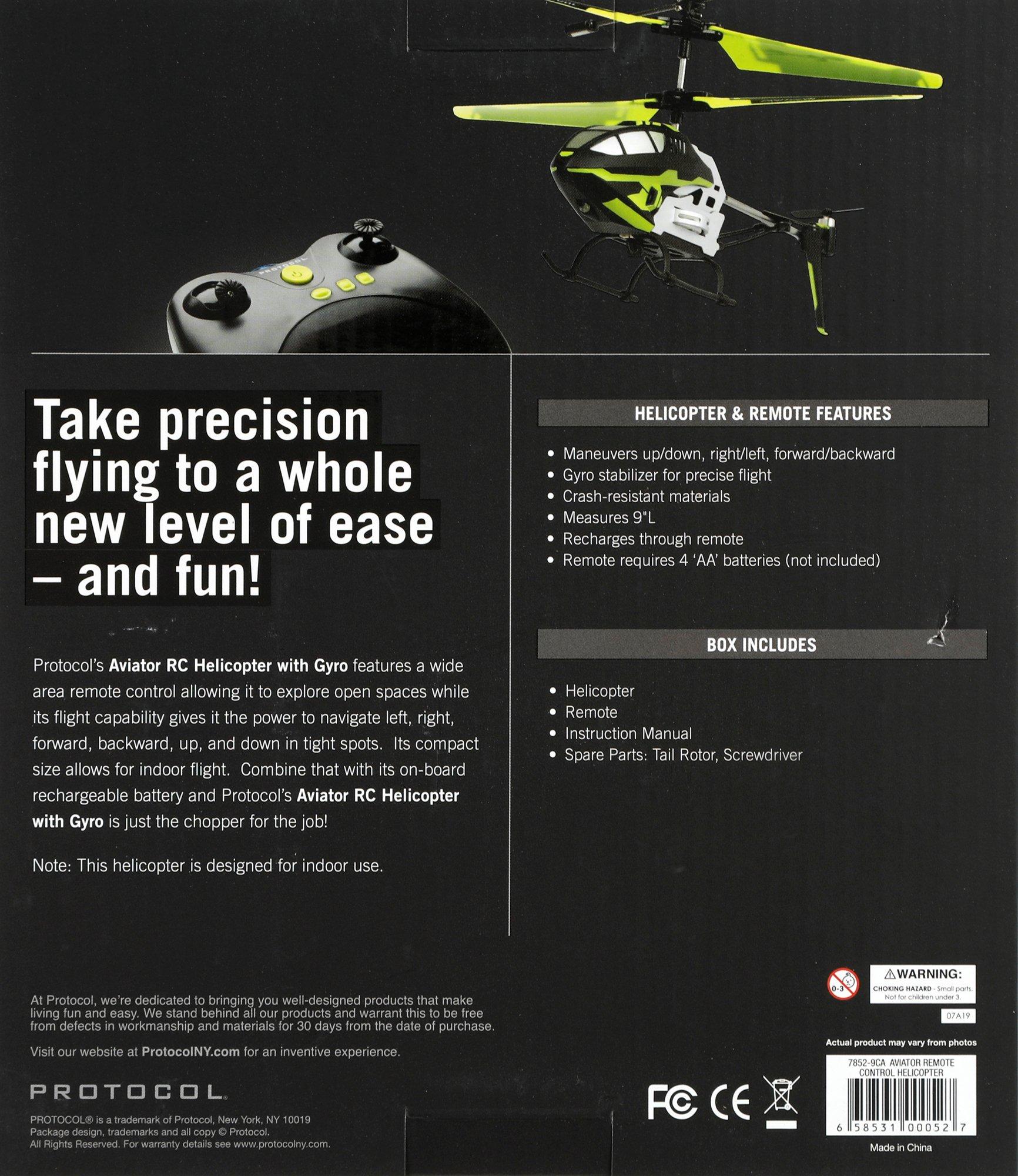 protocol aviator rc helicopter