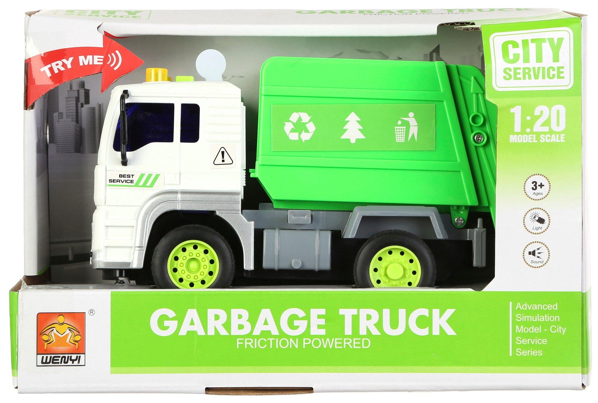 friction powered garbage truck