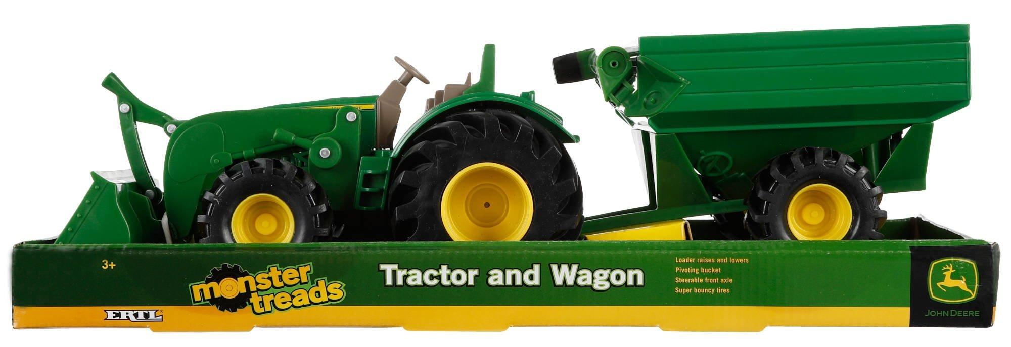 john deere monster treads tractor with wagon