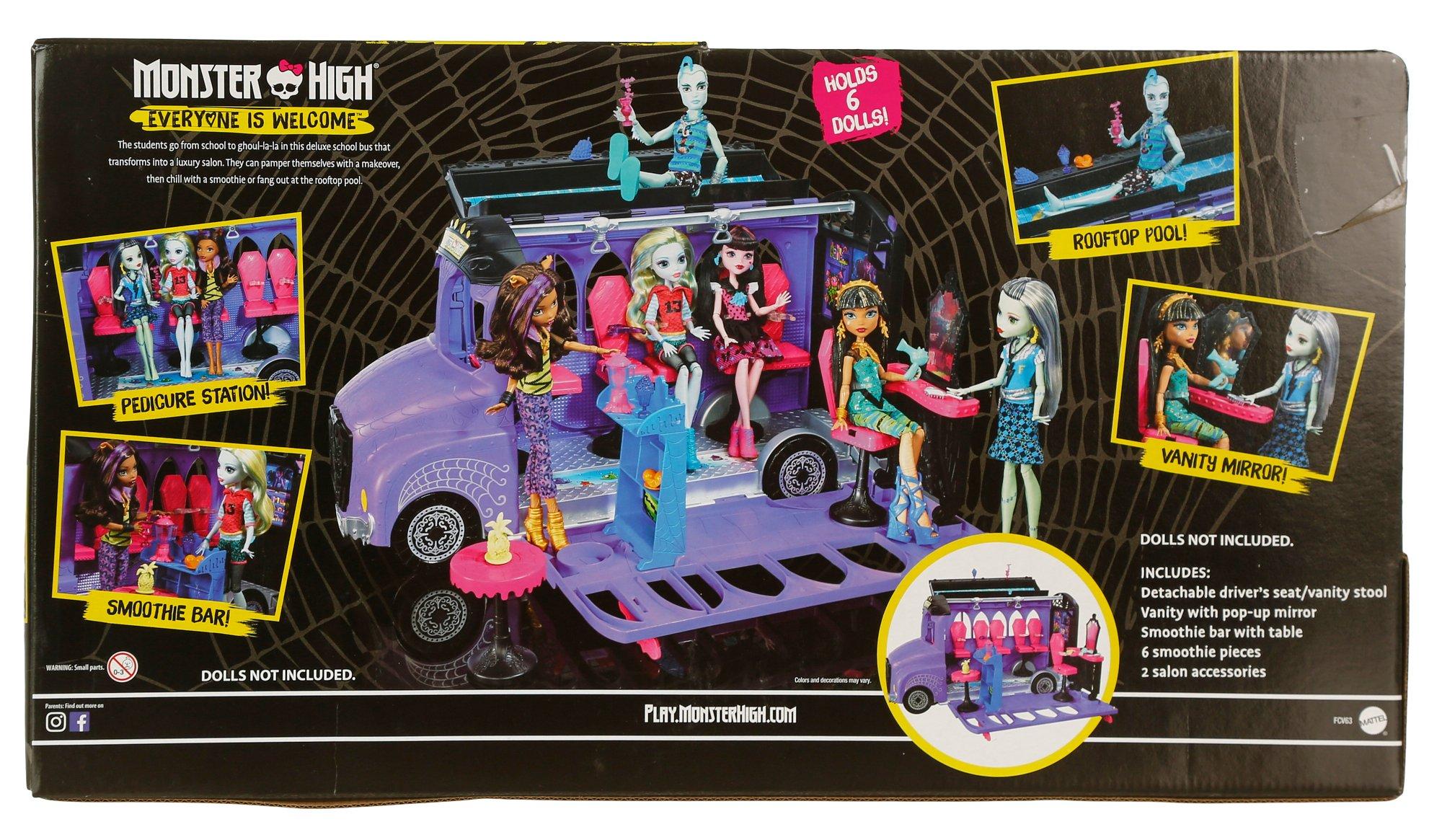 monster high salon bus