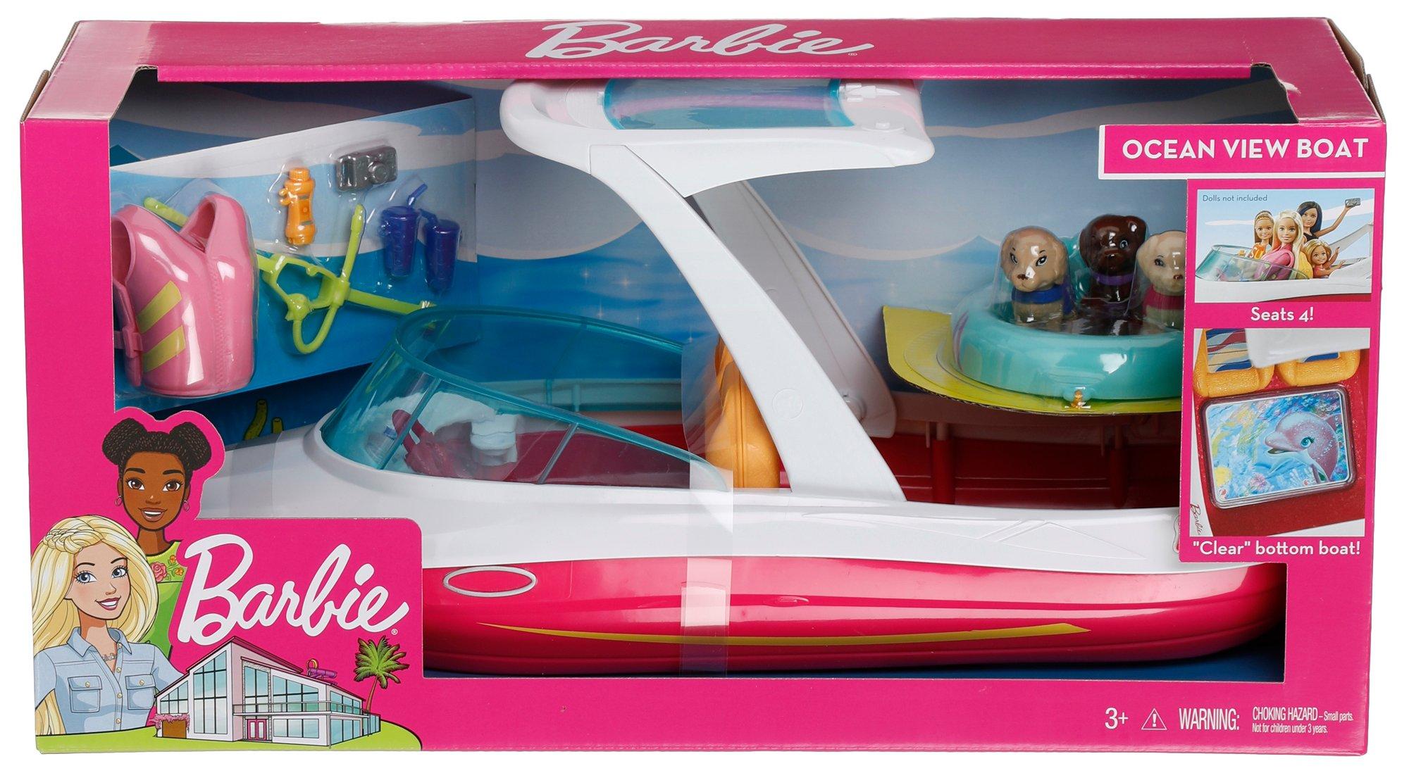 barbie boat with puppies