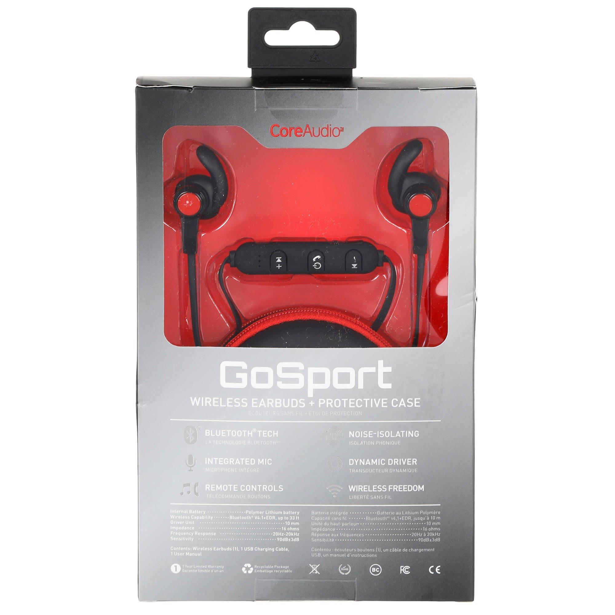 sport earbuds with mic and protective case