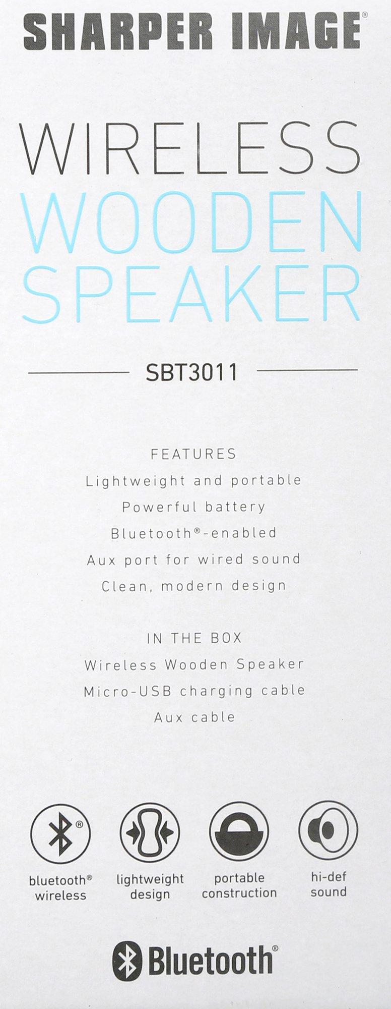 sharper image wooden speaker sbt3011