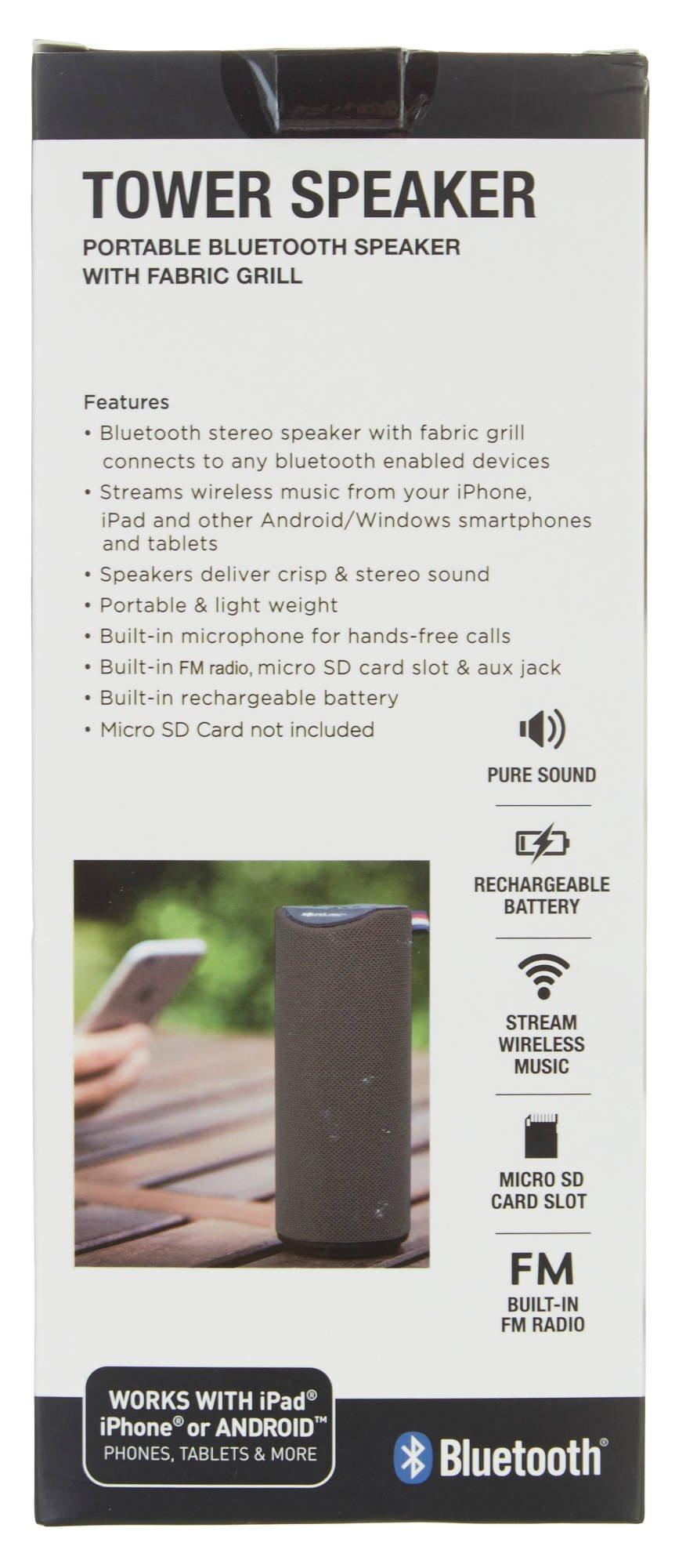 soundlogic xt tower speaker with fabric grill