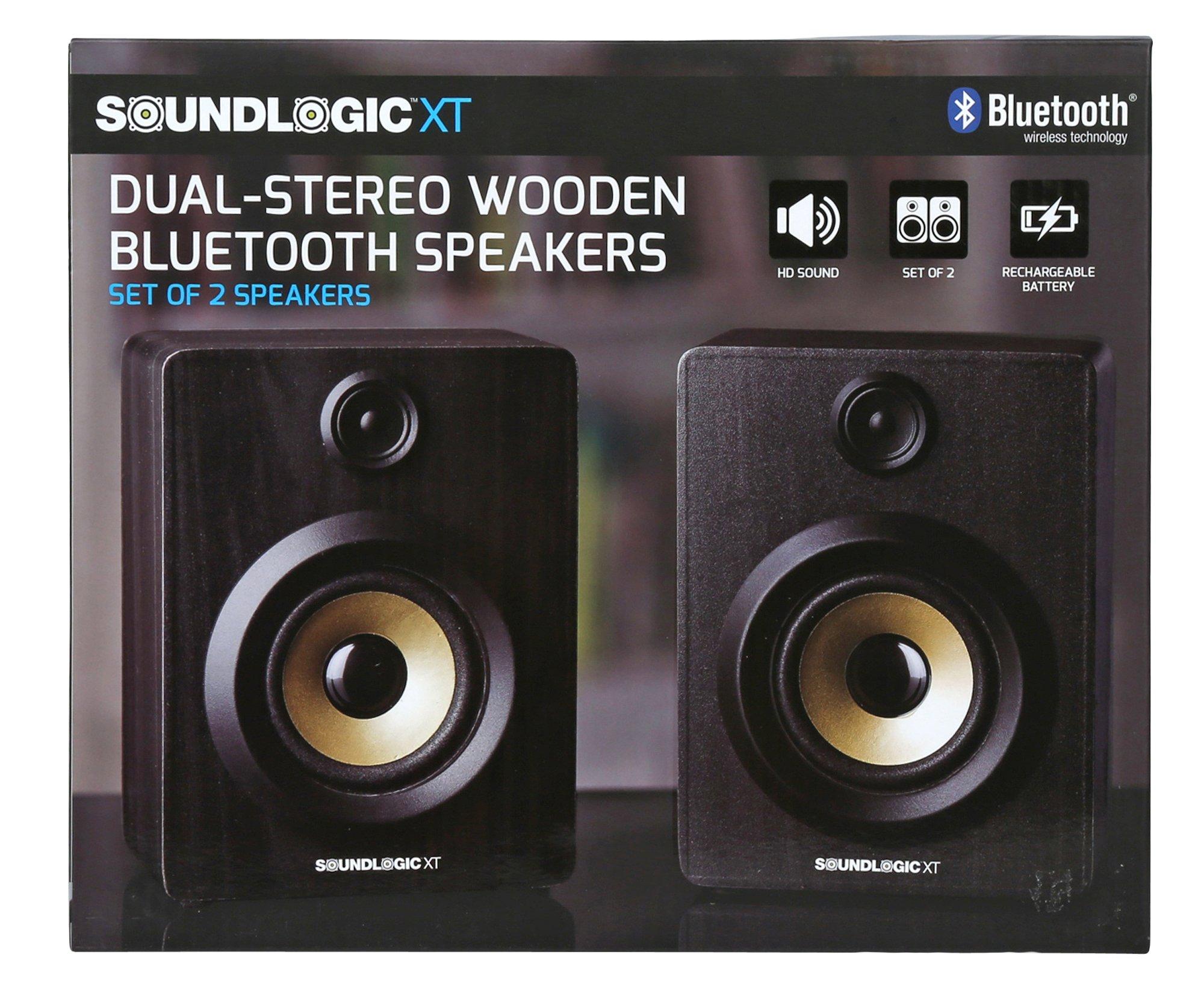 Dual-Stereo Wooden Bluetooth Speakers 