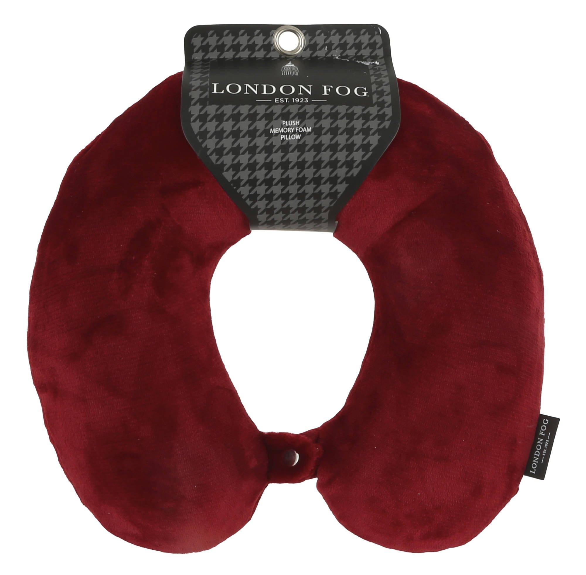 Plush Memory Foam Travel Pillow - Wine 