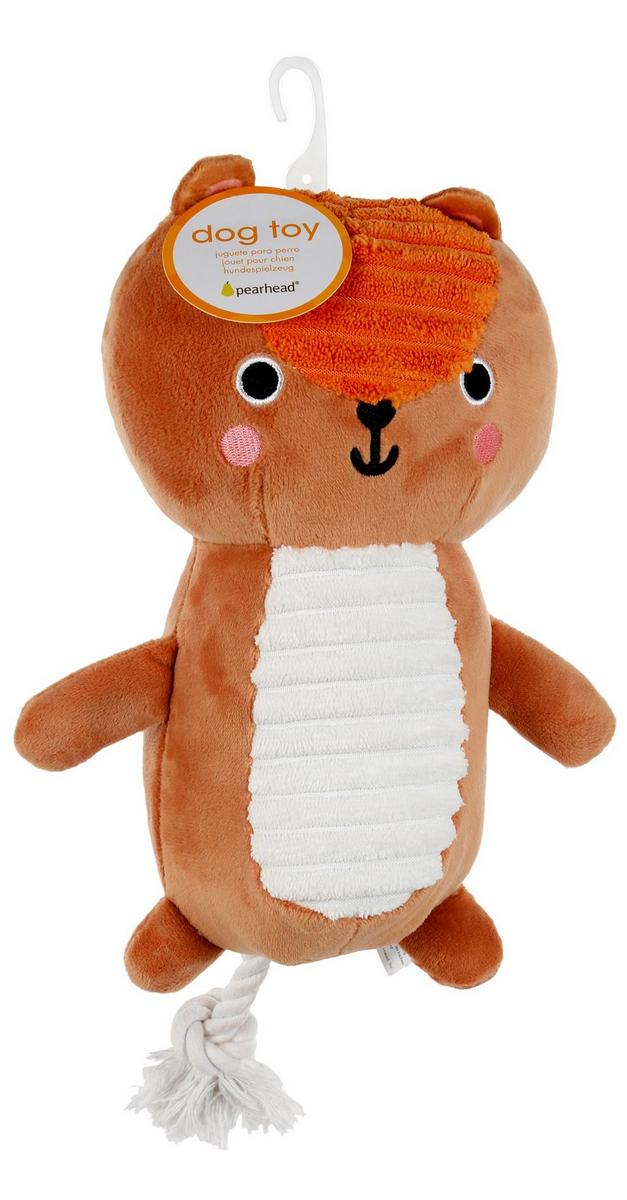 plush squirrel dog toy