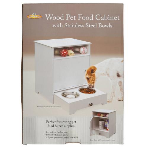 Wood Pet Food Cabinet Set Burkes Outlet