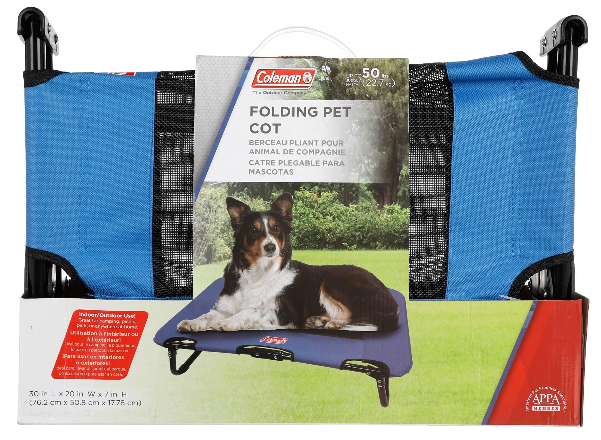 coleman folding dog cot