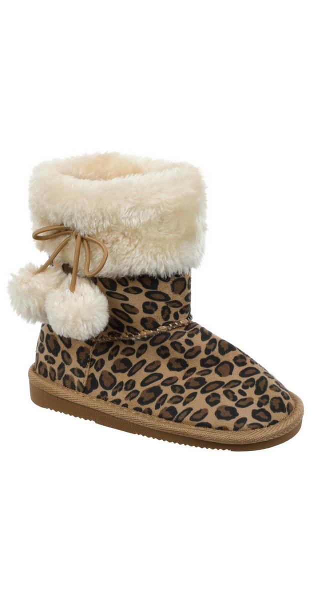 Toddler Girls Leopard Print Midi Boot - Brown | Burkes Outlet