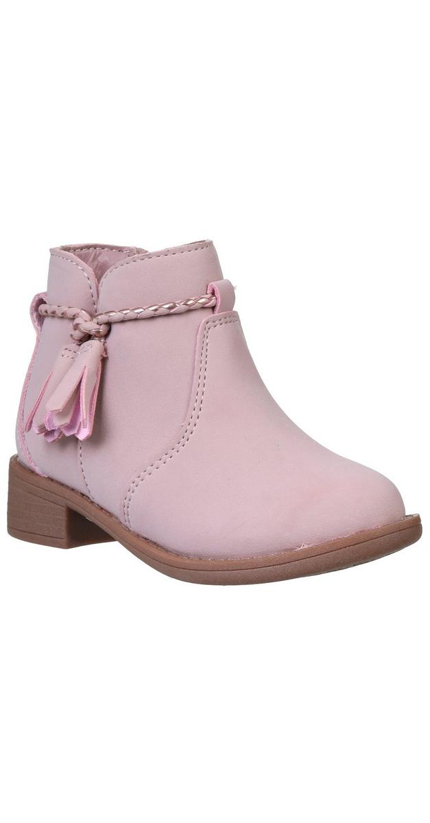 Toddler Girls Tassel Ankle Booties - Pink | Burkes Outlet