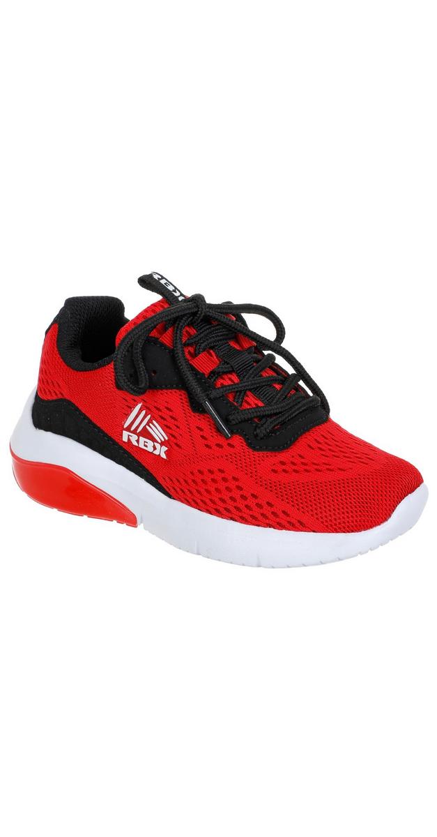 Boys Zip Mesh Athletic Sneakers - Red/Black | Burkes Outlet