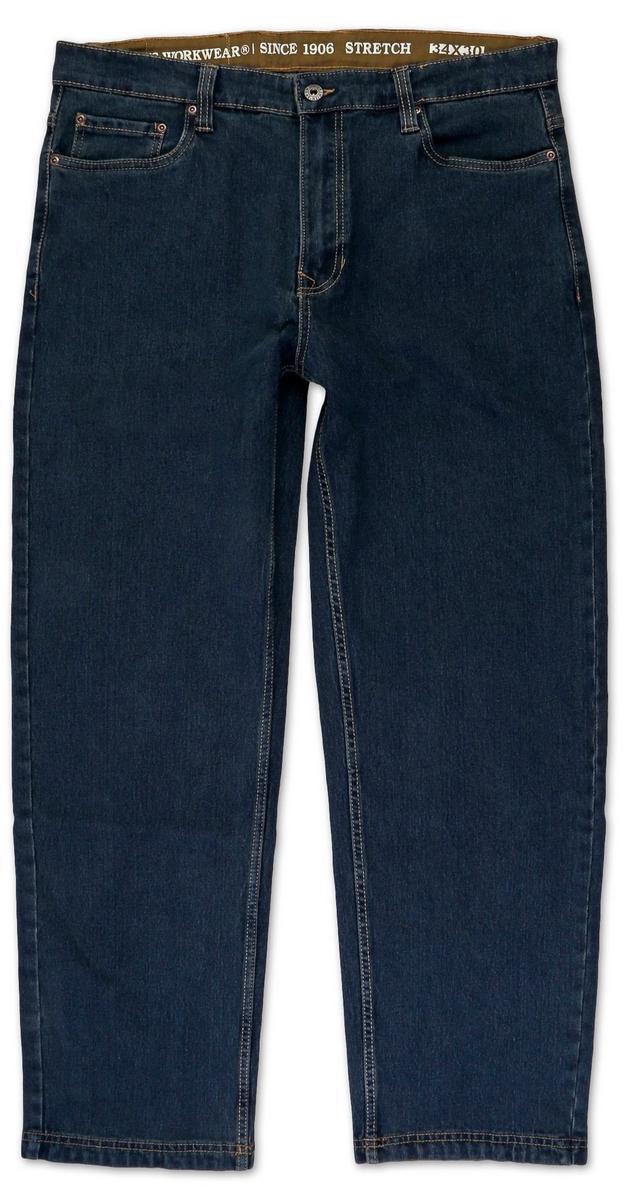 Men's Relaxed Fit Workwear Jeans - Dark Wash | Burkes Outlet