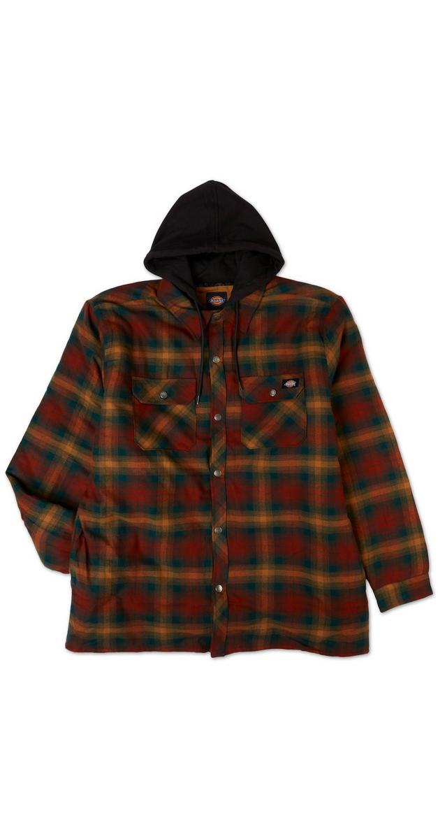 Men's plaid Flannel Hoodie jacket - Multi | Burkes Outlet