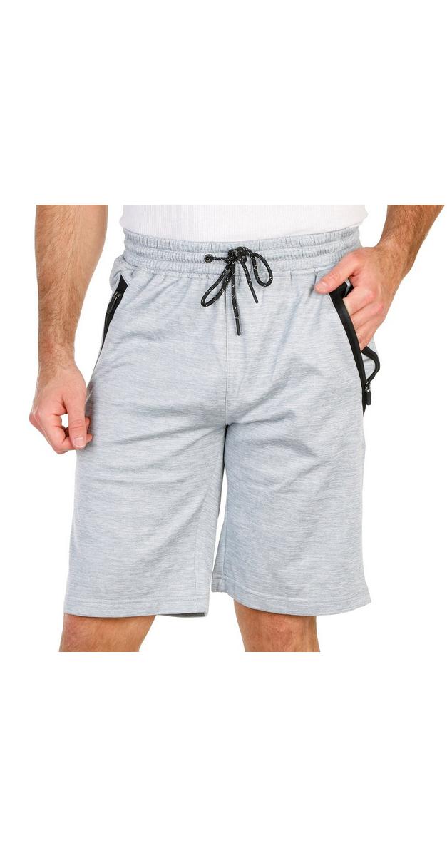 Men's Active Zip Pocket Fleece Shorts - Grey | Burkes Outlet