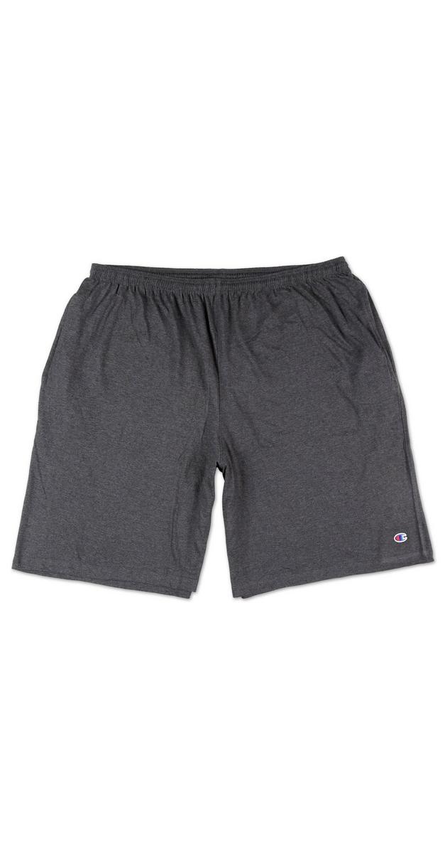 Big Men's Active Jersey Knit Shorts Charcoal Burkes Outlet