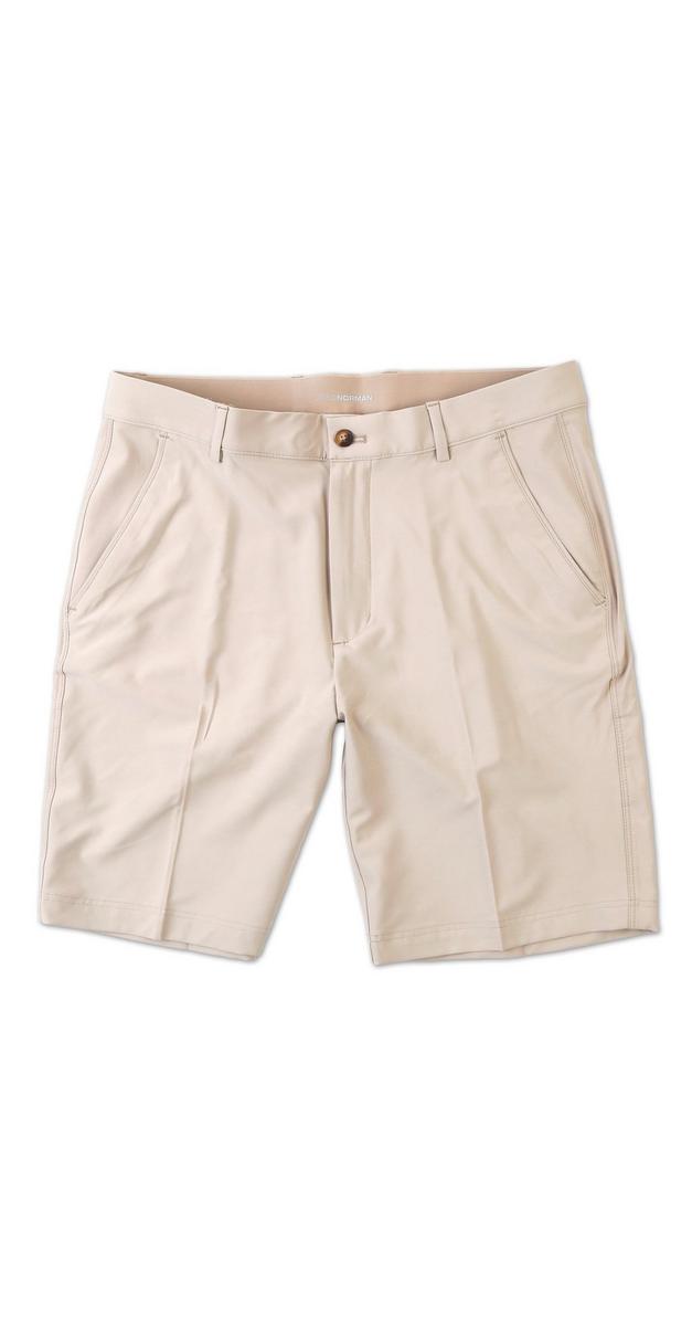 Men's Performance Stretch Chino Shorts Khaki Burkes Outlet