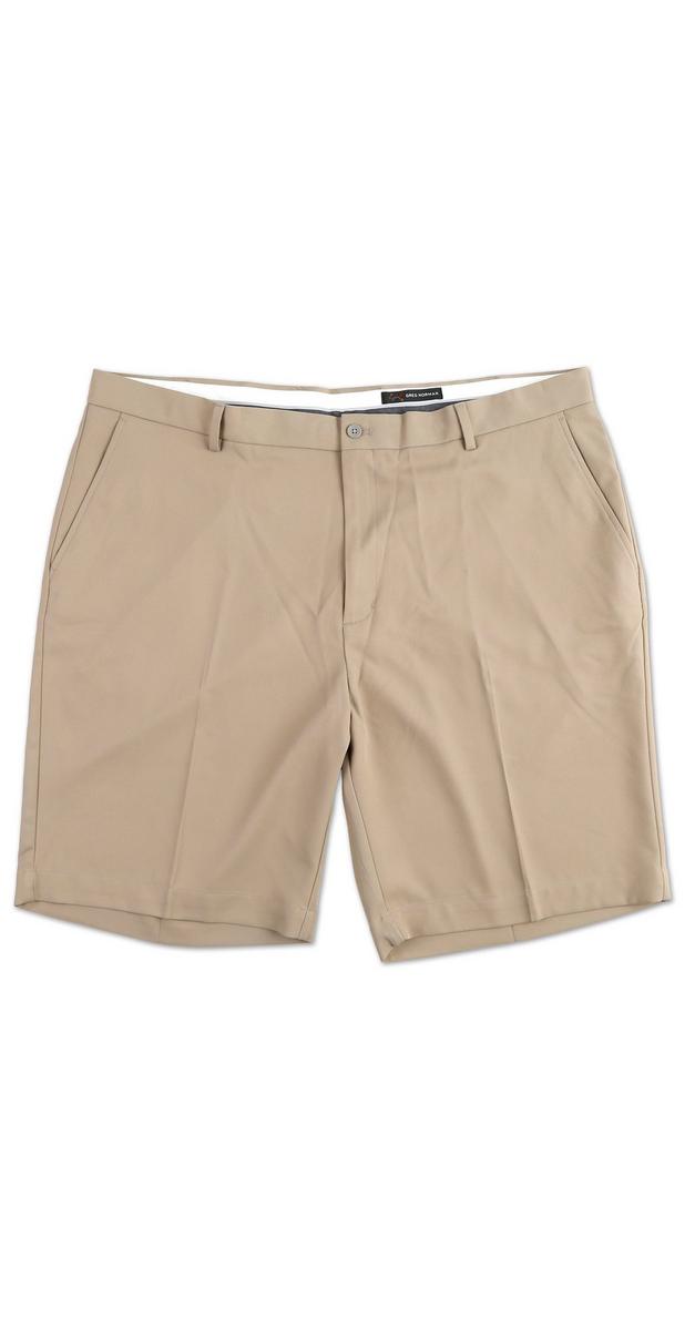 Men's Performance Flat Front Shorts - Khaki | Burkes Outlet
