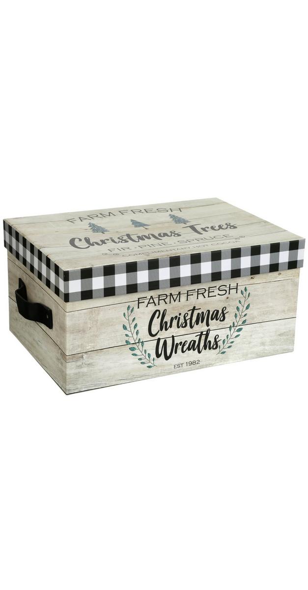 Holiday Christmas Trees Storage Box - Black | Burkes Outlet