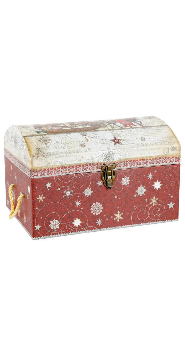 16" Christmas Trunk Storage Box - Red | Burkes Outlet