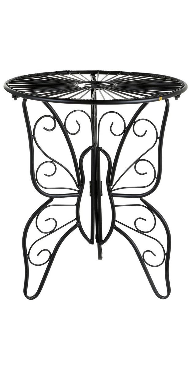 21" Butterfly Plant Stand Black Burkes Outlet
