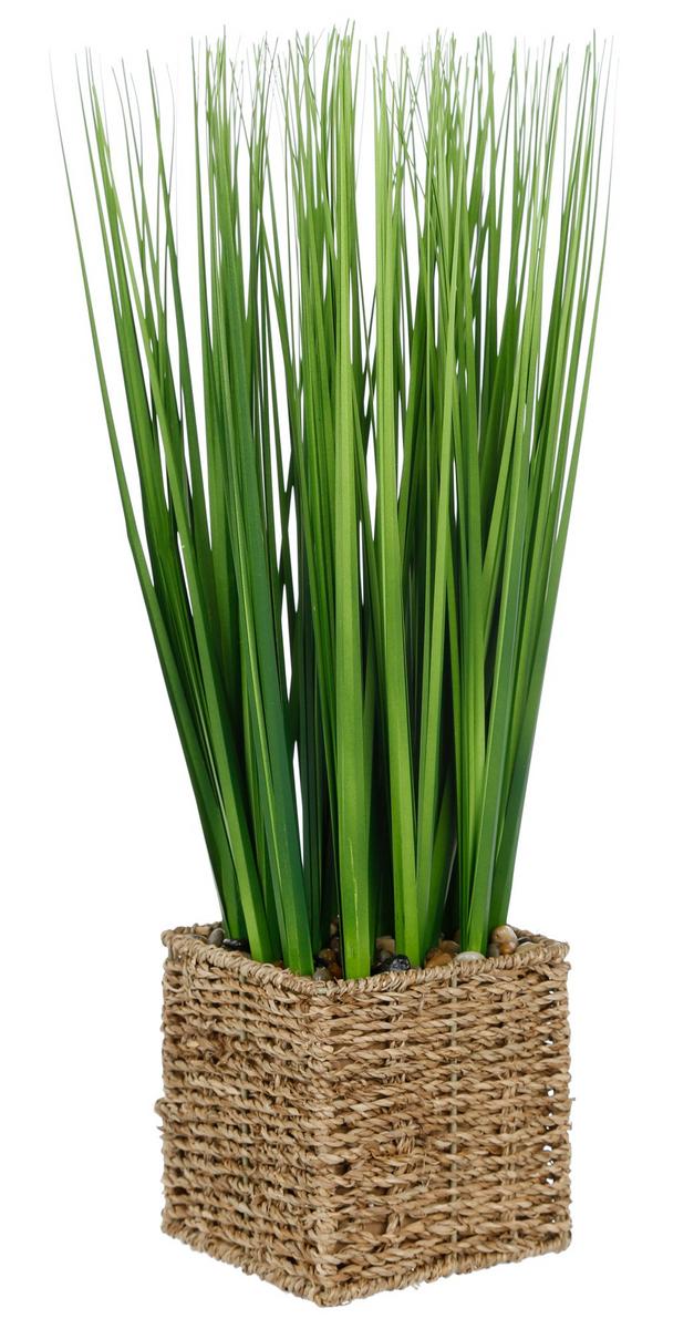 24" Faux Tall Grass Potted Plant Burkes Outlet