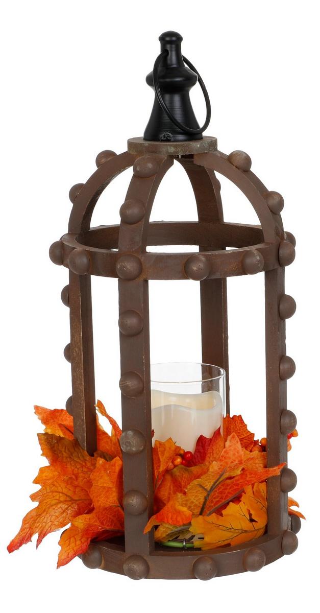 17'' Harvest LED Candle Lantern Burkes Outlet
