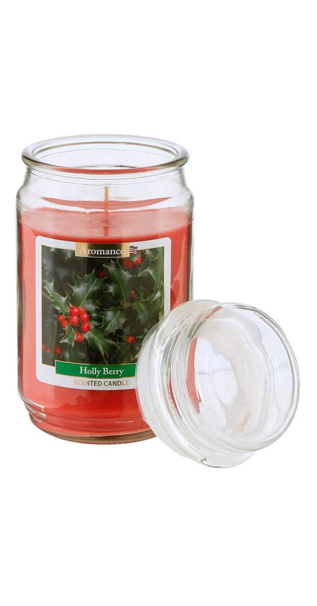 18 oz Holly Berry Scented Candle Jar | Burkes Outlet