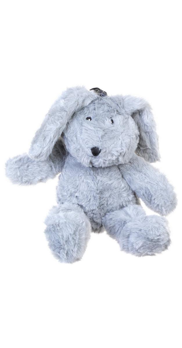 Plush Squeaky Rabbit Dog Toy Grey Burkes Outlet