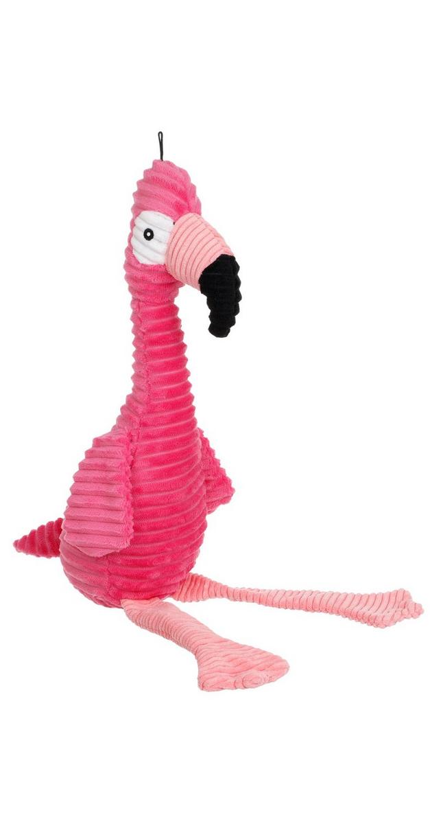 15" Flamingo Squeak Plush Dog Toy Pink Burkes Outlet